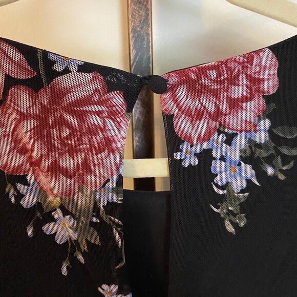 Torrid Swing Style Black with Flowers Dress - Picture 6 of 10